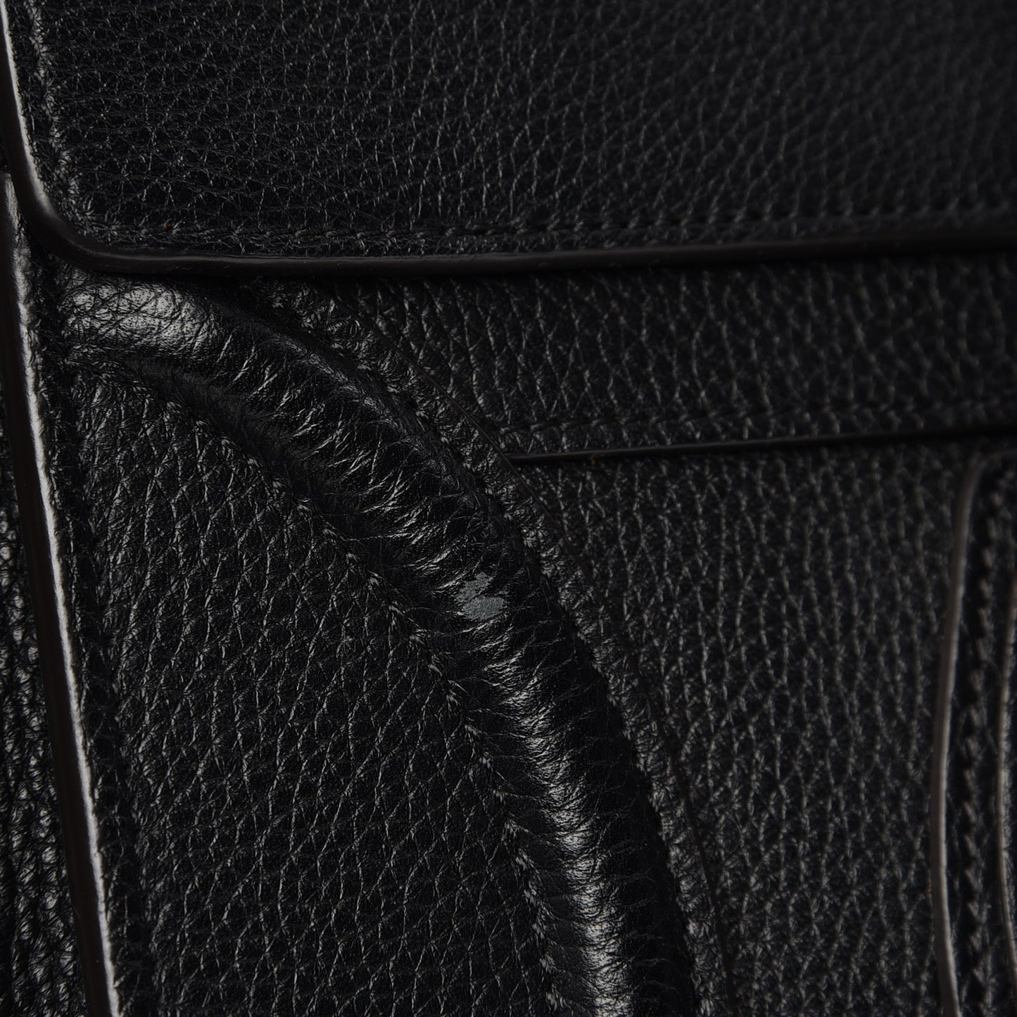 Drummed Calfskin Mini Luggage Black