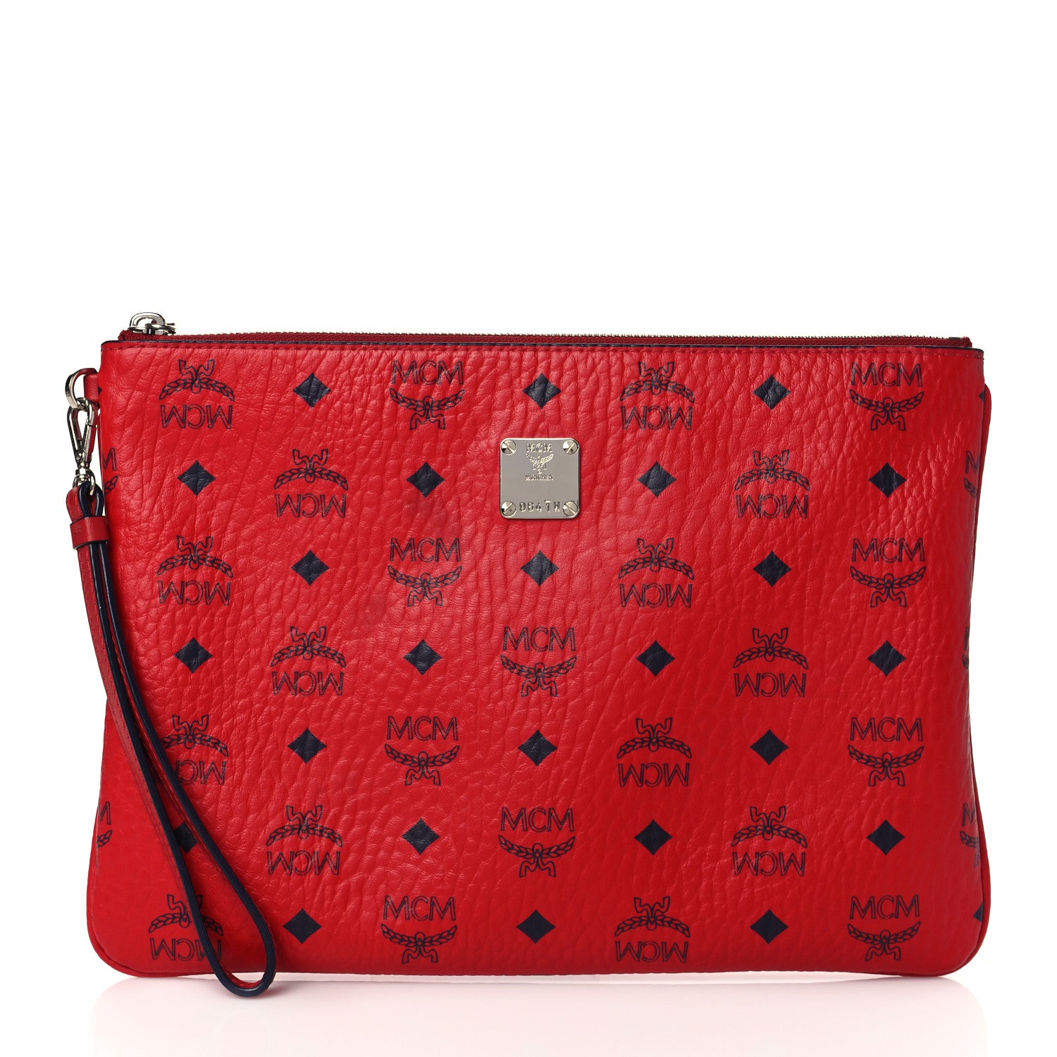MCM Visetos Stark Wristlet Pouch Red 1 of 8
