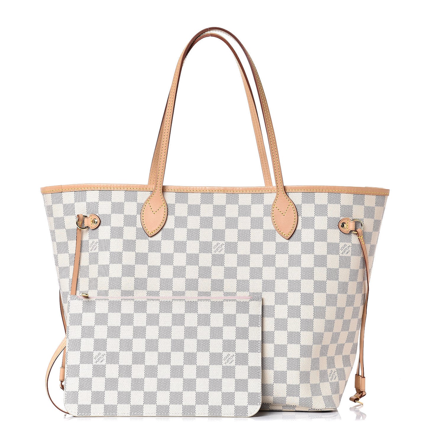Damier Azur Neo Neverfull MM Rose Ballerine
