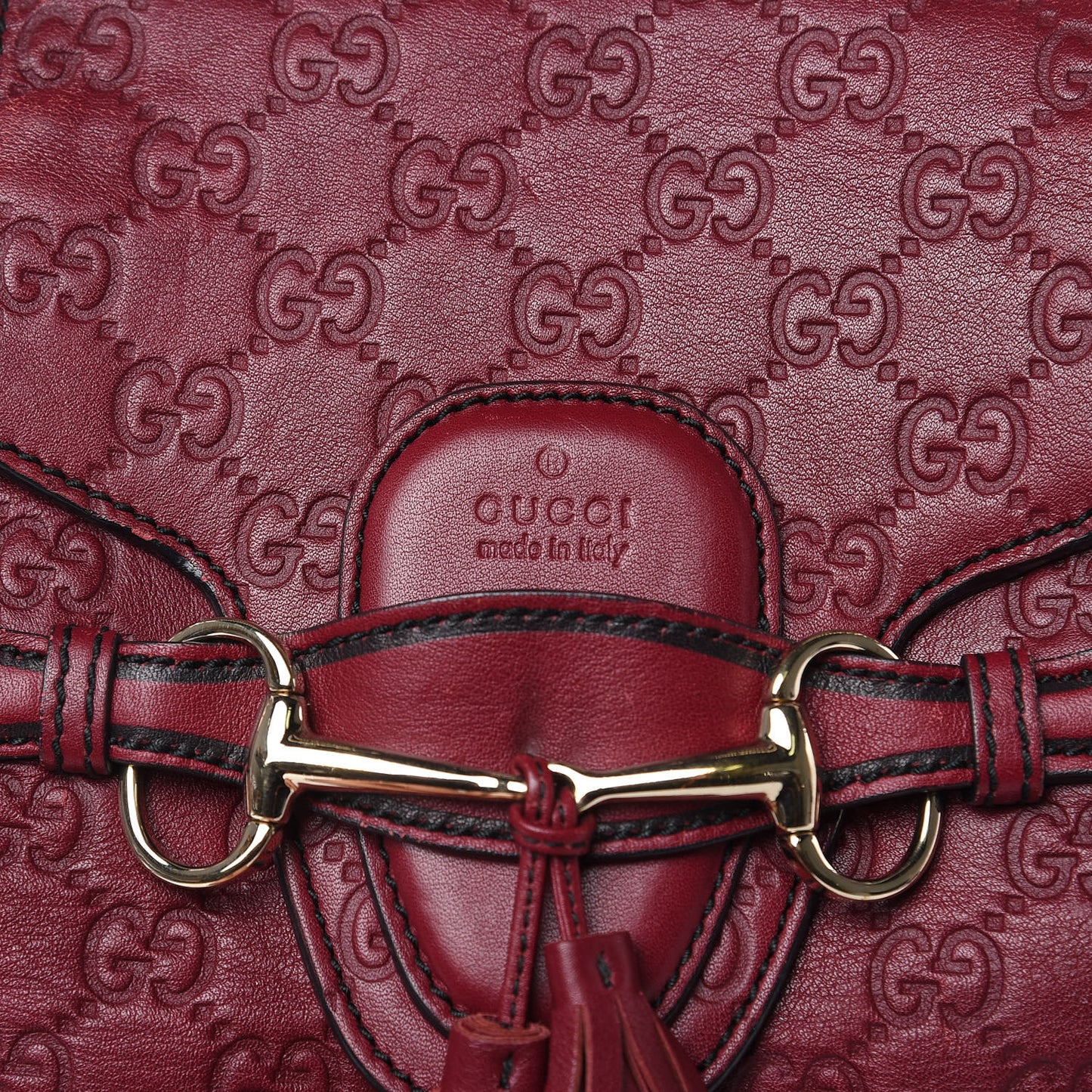 Soft Guccissima Medium Emily Shoulder Bag Classic Ruby