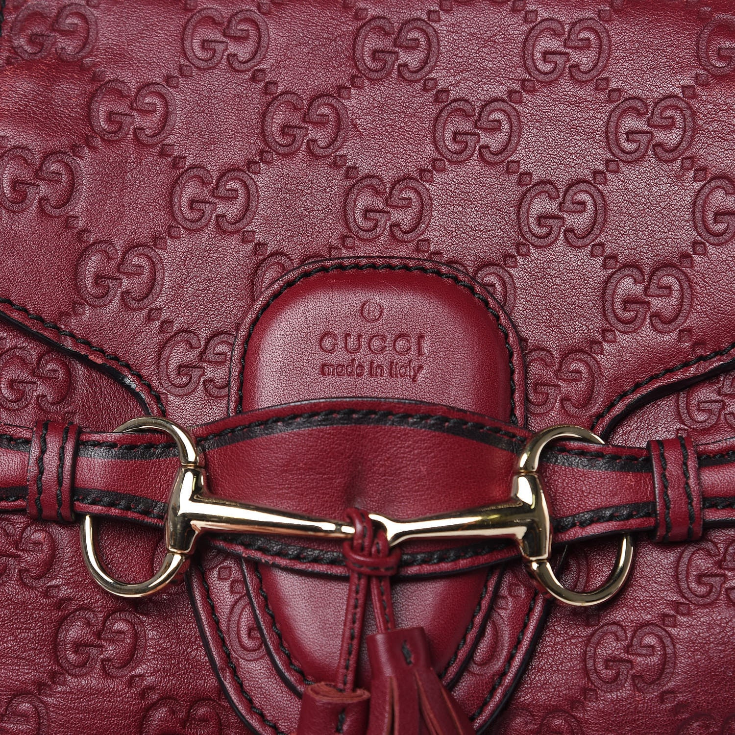 Gucci Soft Guccissima Medium Emily Shoulder Bag Classic Ruby 18 of 19