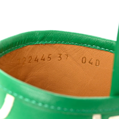 Gucci X ADIDAS Nappa Charlotte Suede Monogram Jumbo GG Trefoil 75mm Slide Sandals 37 New Shamarock Ivoire 8 of 9