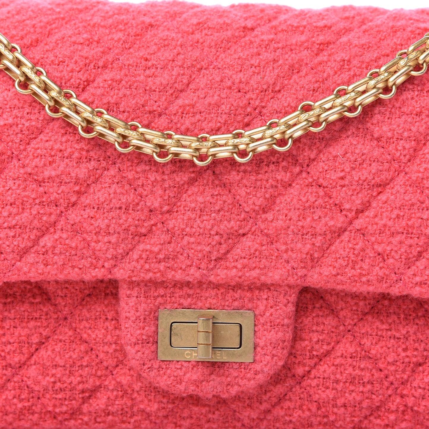 Wool Tweed Quilted 2.55 Reissue 225 Flap Pink