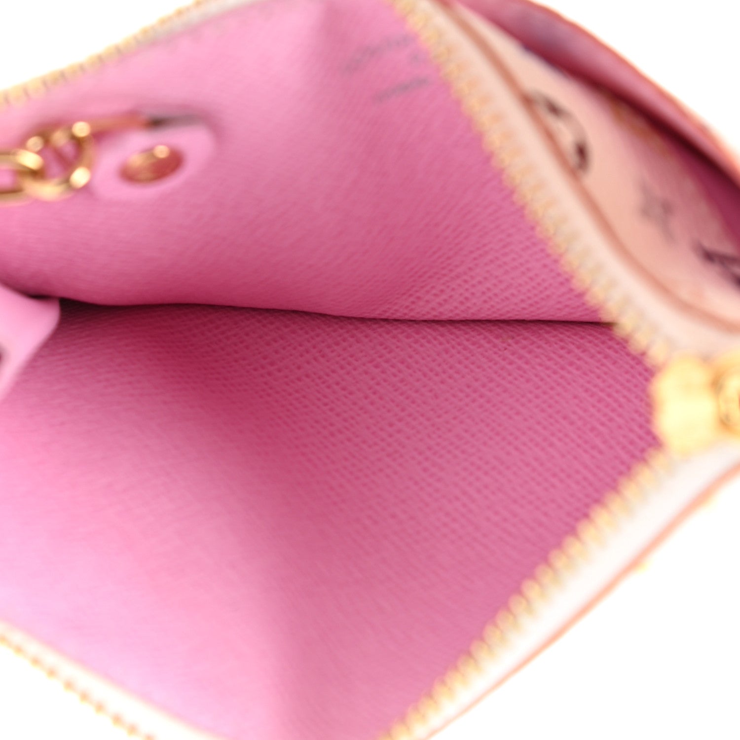 Louis Vuitton Monogram Multicolor Key Pouch White Litchi 5 of 10
