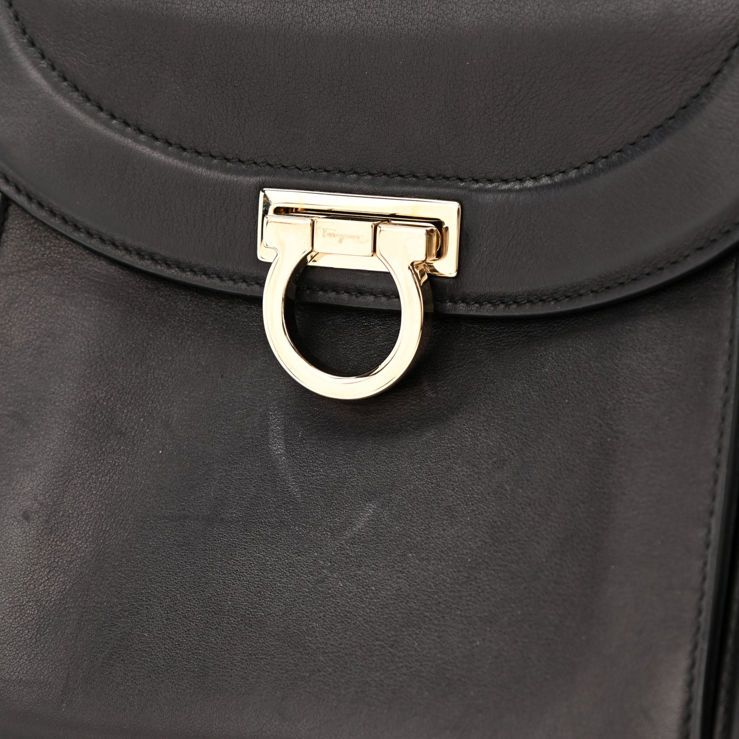 Calfskin Sofia Rainbow Top Handle Bag Black