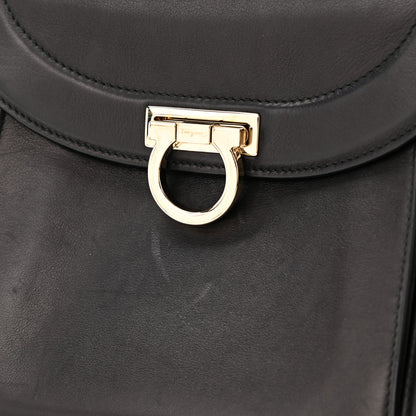 Salvatore Ferragamo Calfskin Sofia Rainbow Top Handle Bag Black 10 of 11