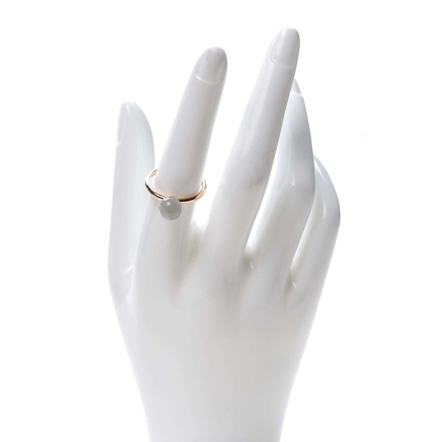 Tiffany 18K Rose Gold Moonstone 8mm HardWear Ball Ring 55 7.25 2 of 5