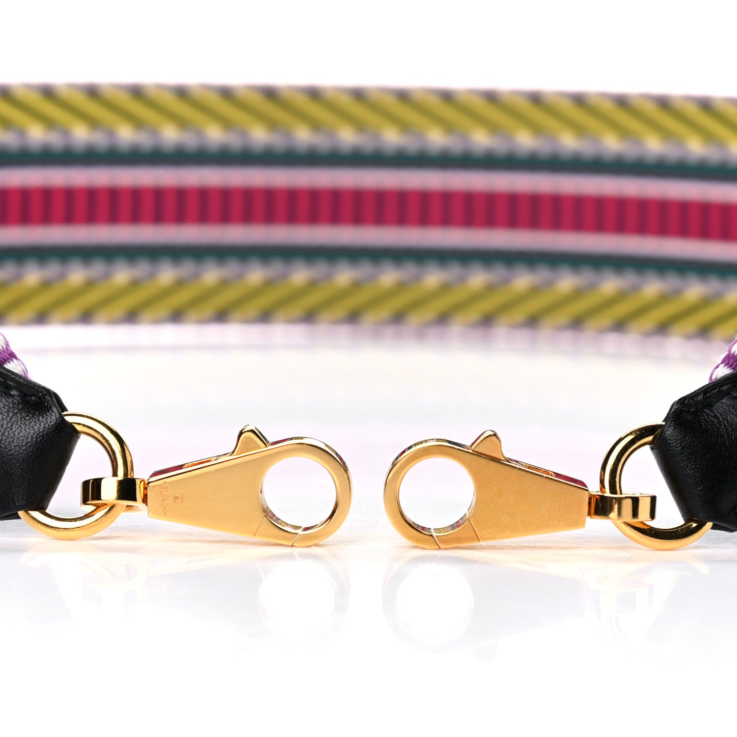 Hermes Toile Swift 50mm Sangle Cavale Shoulder Strap Multicolor Black 6 of 13