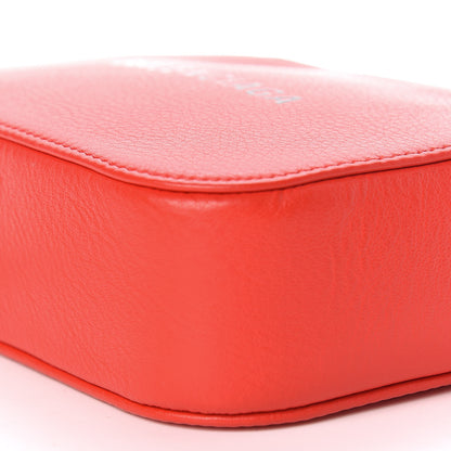 Balenciaga Smooth Calfskin Logo XS Everyday Camera Bag Vivid Red Black 7 of 10