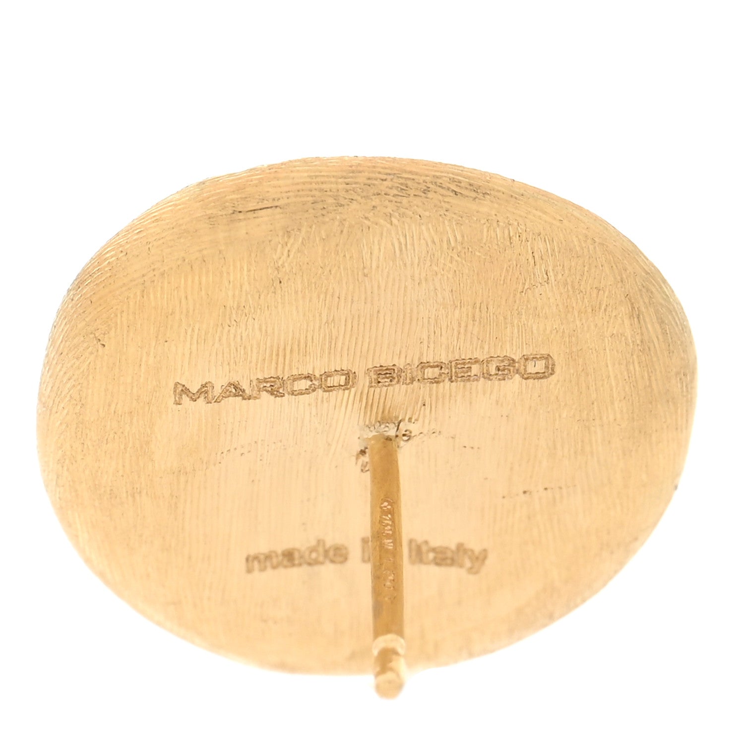 Marco Bicego 18K Yellow White Gold Diamond Jaipur Small Button Stud Earrings 4 of 4