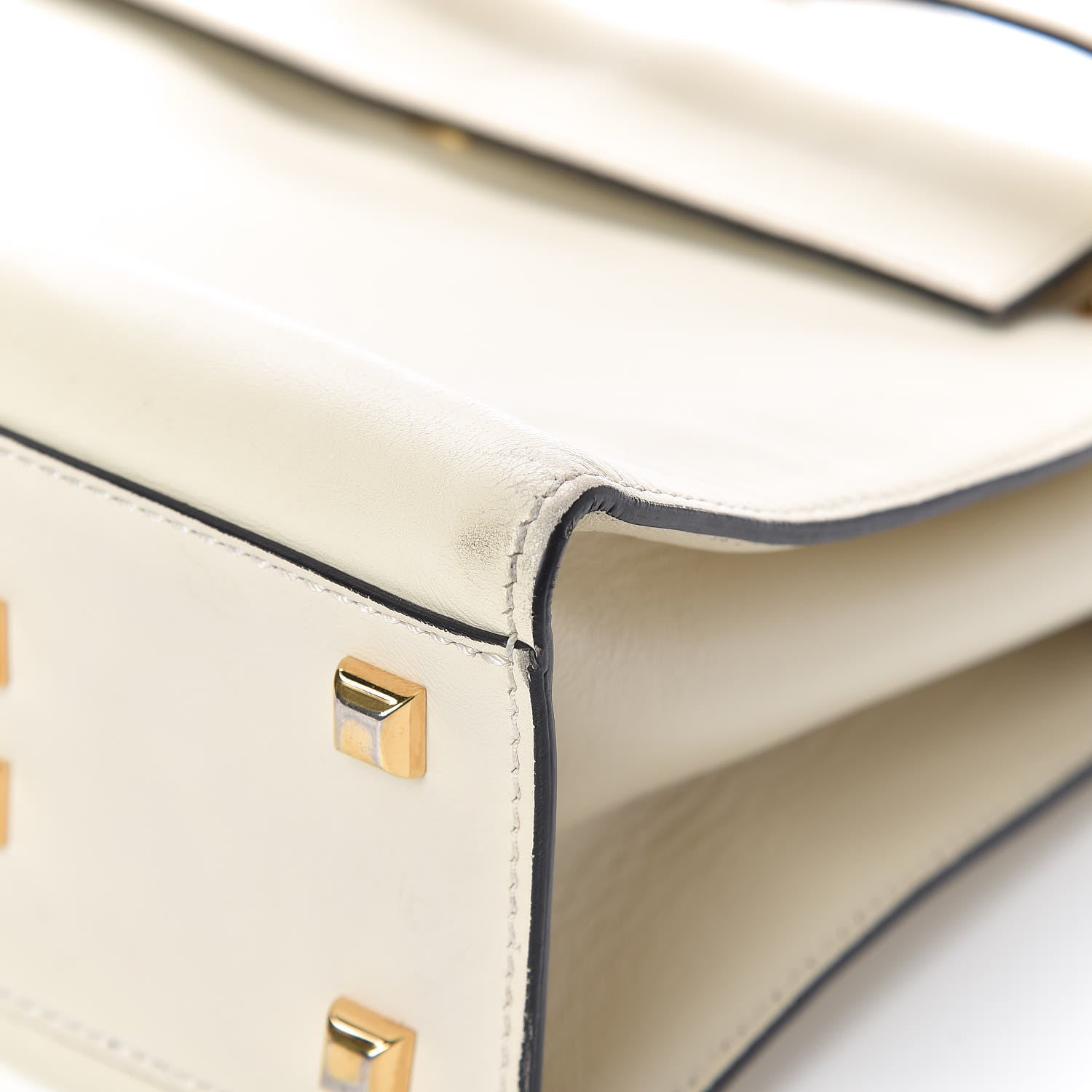 Valentino Garavani Vitello Medium My Rockstud Frame Bag Light Ivory 9 of 15