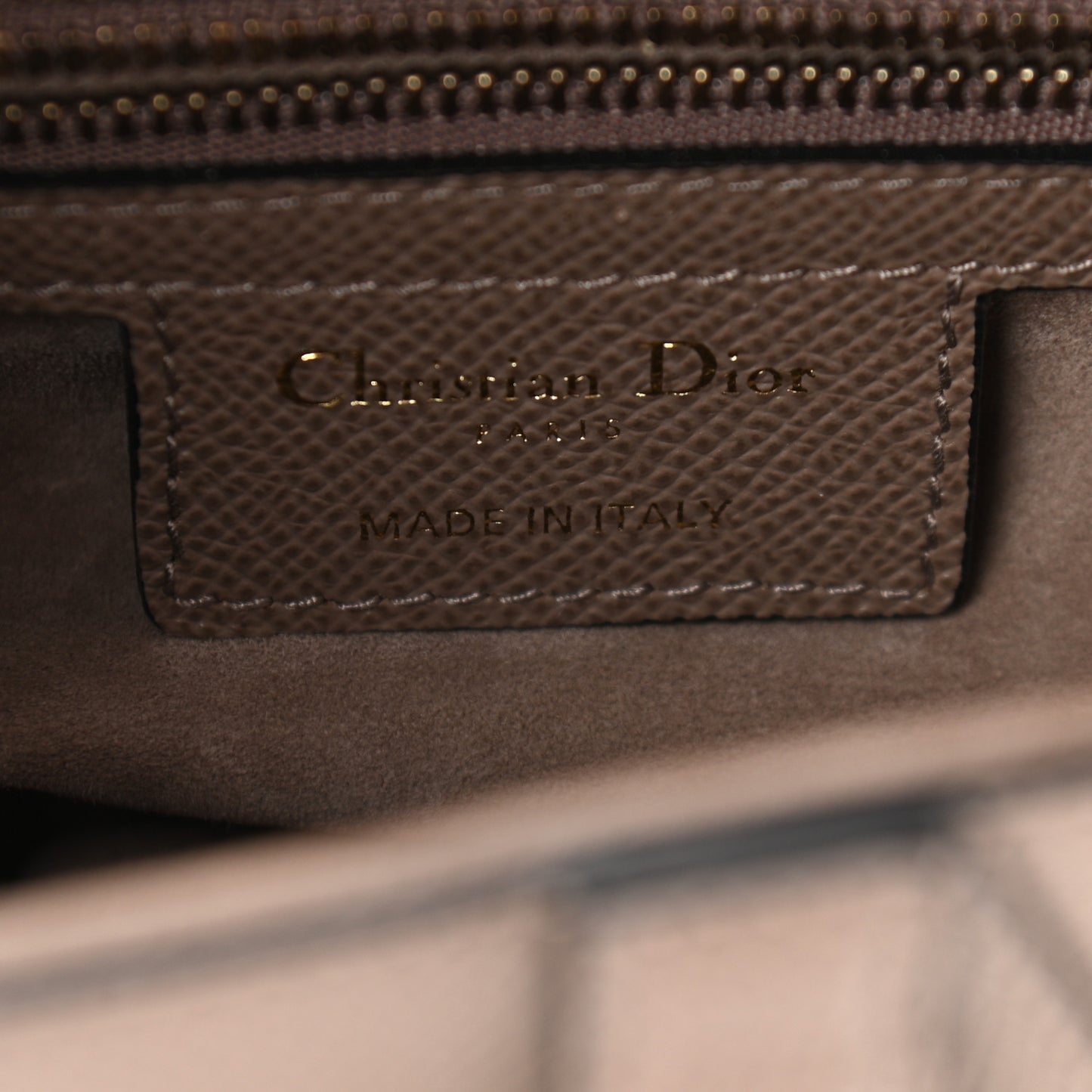 Grained Calfskin Saddle Bag Warm Taupe