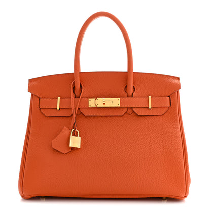 Hermes Togo Birkin 30 Orange 1 of 10