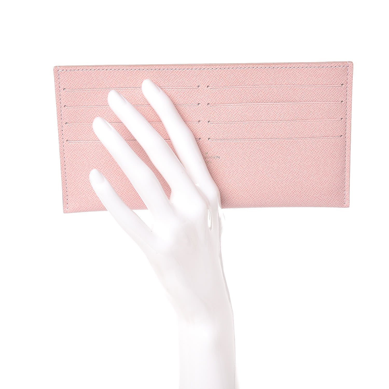 Louis Vuitton Calfskin Felicie Card Holder Insert Rose Ballerine 2 of 6