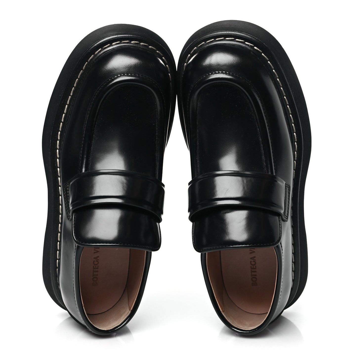 Brushed Calfskin Swell Loafers 39.5 Black