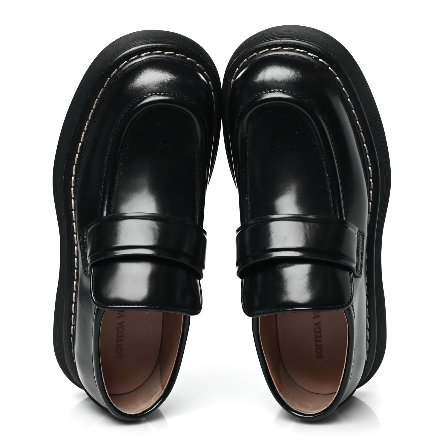 Bottega Veneta Brushed Calfskin Swell Loafers 39.5 Black 2 of 9