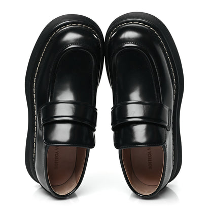 Bottega Veneta Brushed Calfskin Swell Loafers 39.5 Black 2 of 9