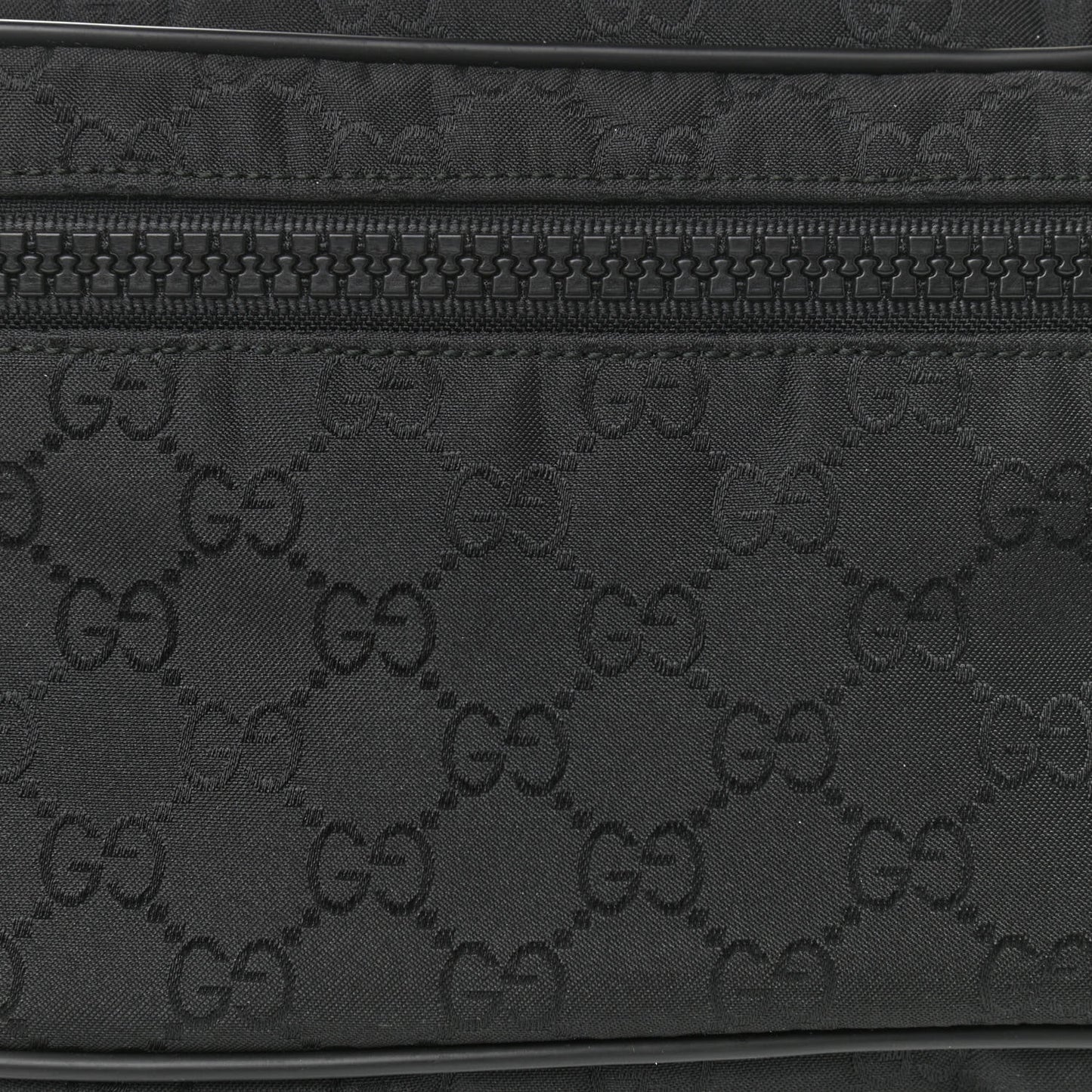 Nylon Monogram Fanny Pack Belt Bag Black