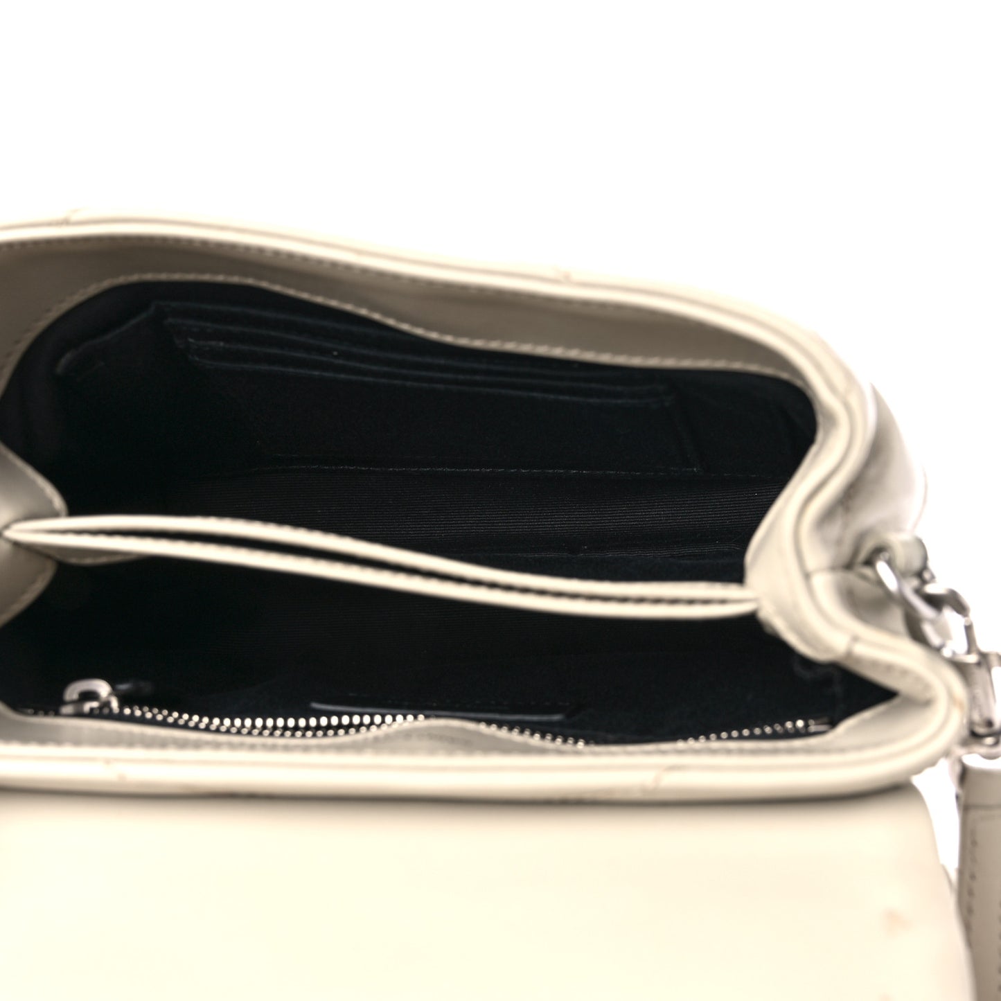 Calfskin Y Quilted Monogram Toy Loulou Crossbody Bag Crema Soft