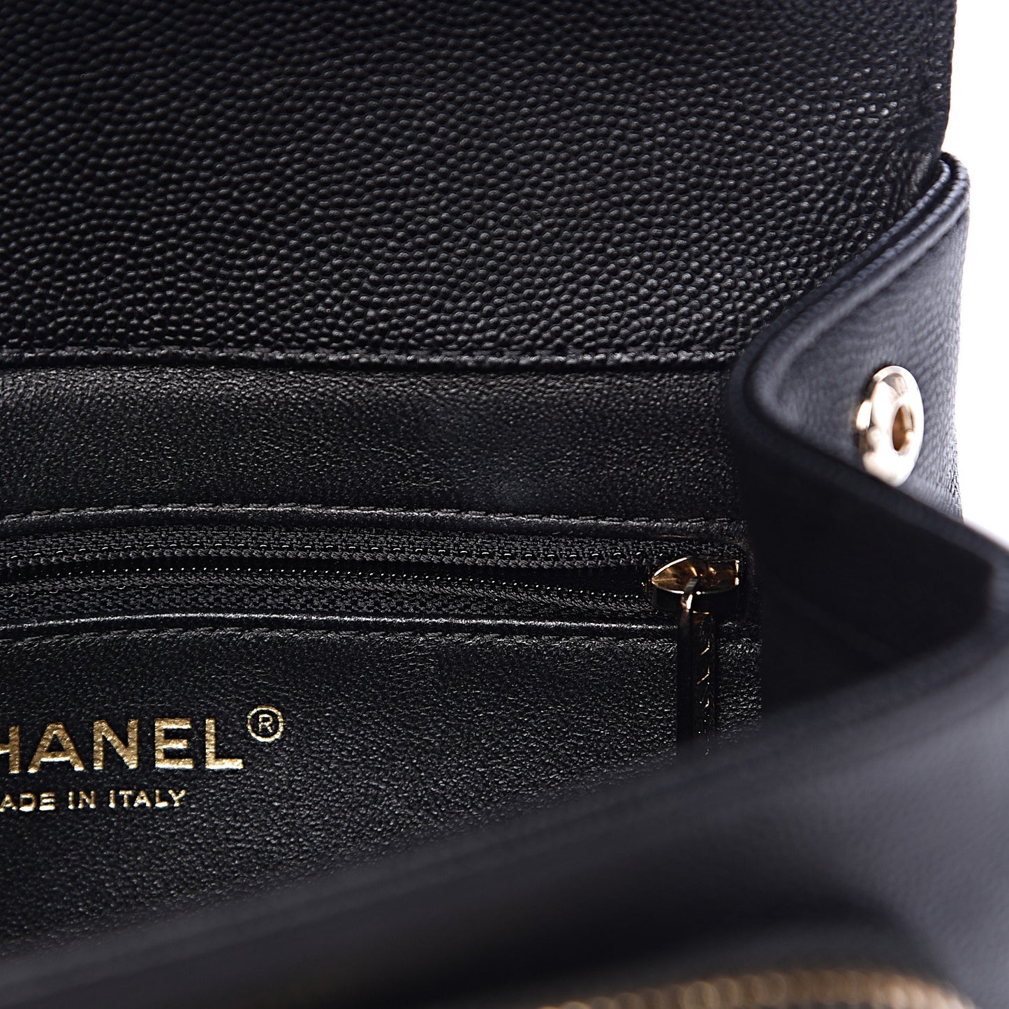 Caviar Quilted Mini Business Affinity Flap Black
