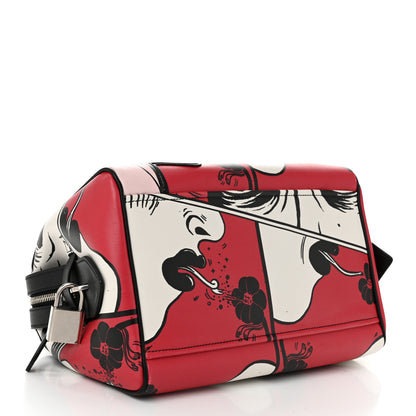Prada Grace Lux Comic Print Bowler Bag Fuoco Black 4 of 11