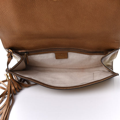 Gucci Metallic Pebbled Calfskin Medium Soho Clutch Gold Ombre 6 of 11