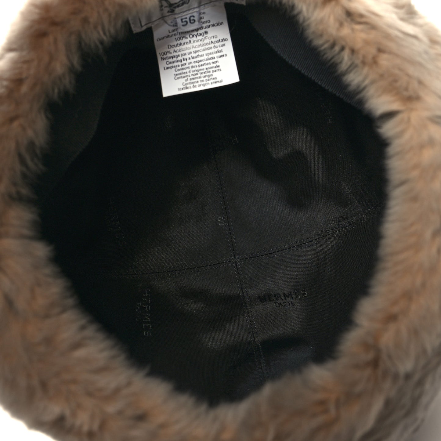 Suede Orylag Fur Boreale Pillbox Hat 56 Grey