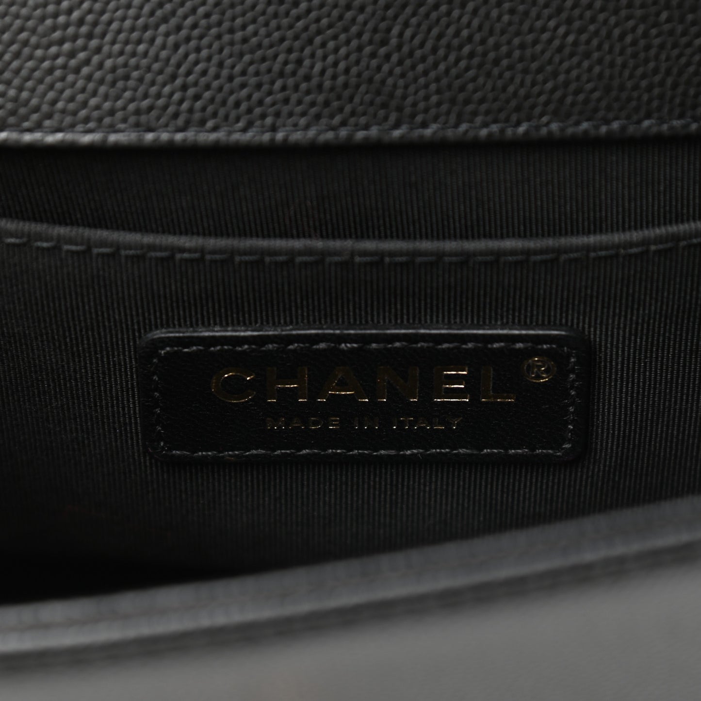 Caviar Quilted Small Boy Flap Black