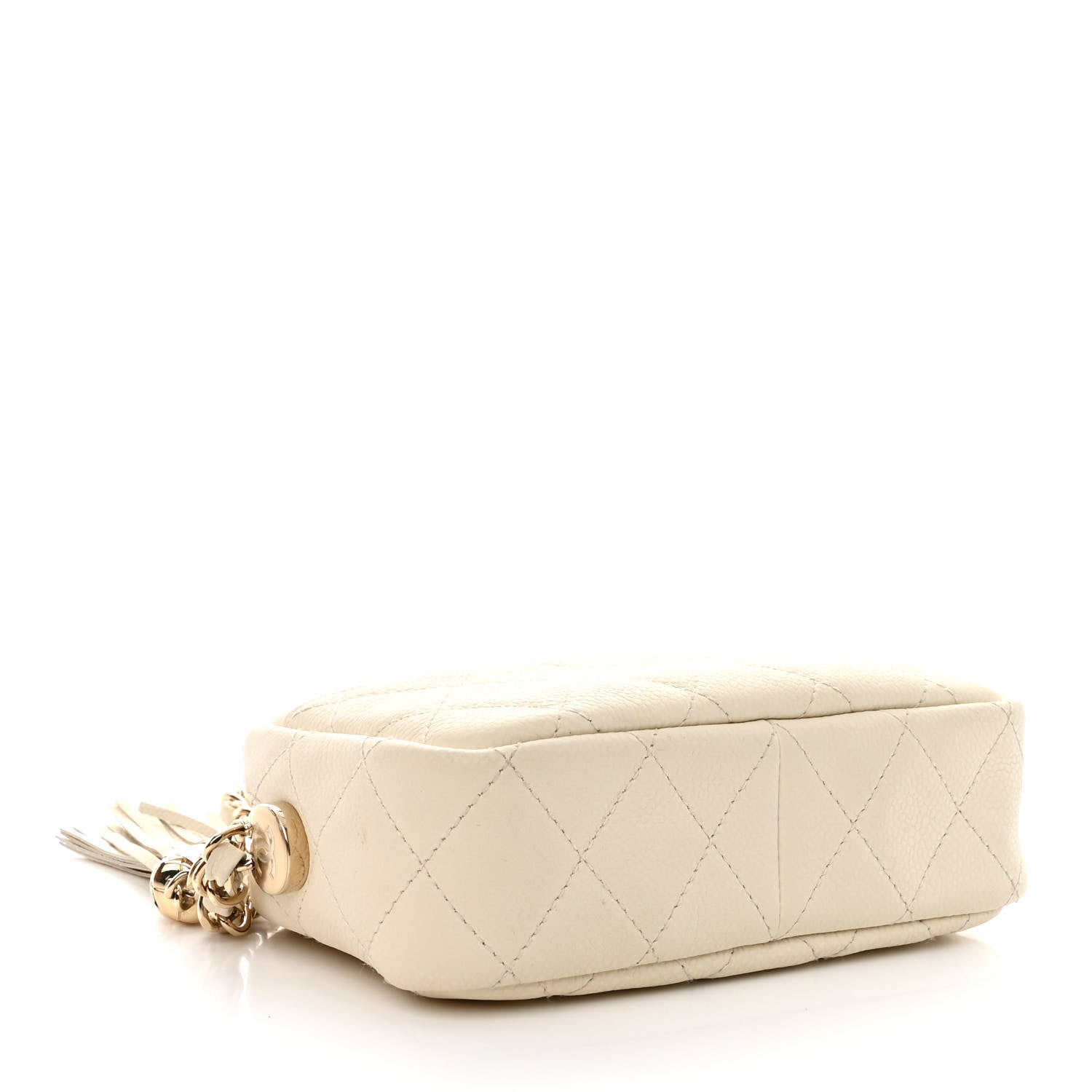 Chanel Caviar Quilted Mini Coco Tassel Camera Case White 4 of 11