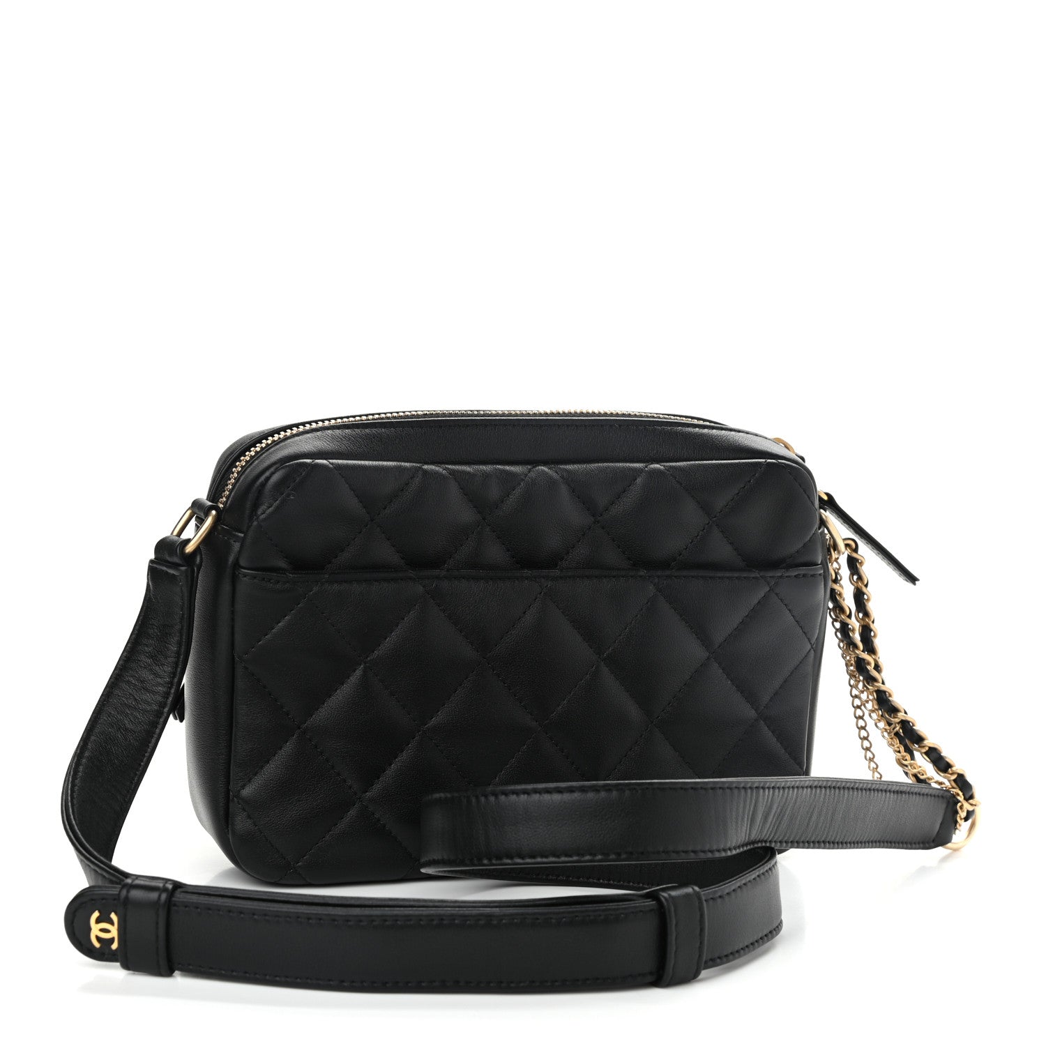 Chanel Calfskin Quilted Small Camera Case Black 3 of 9