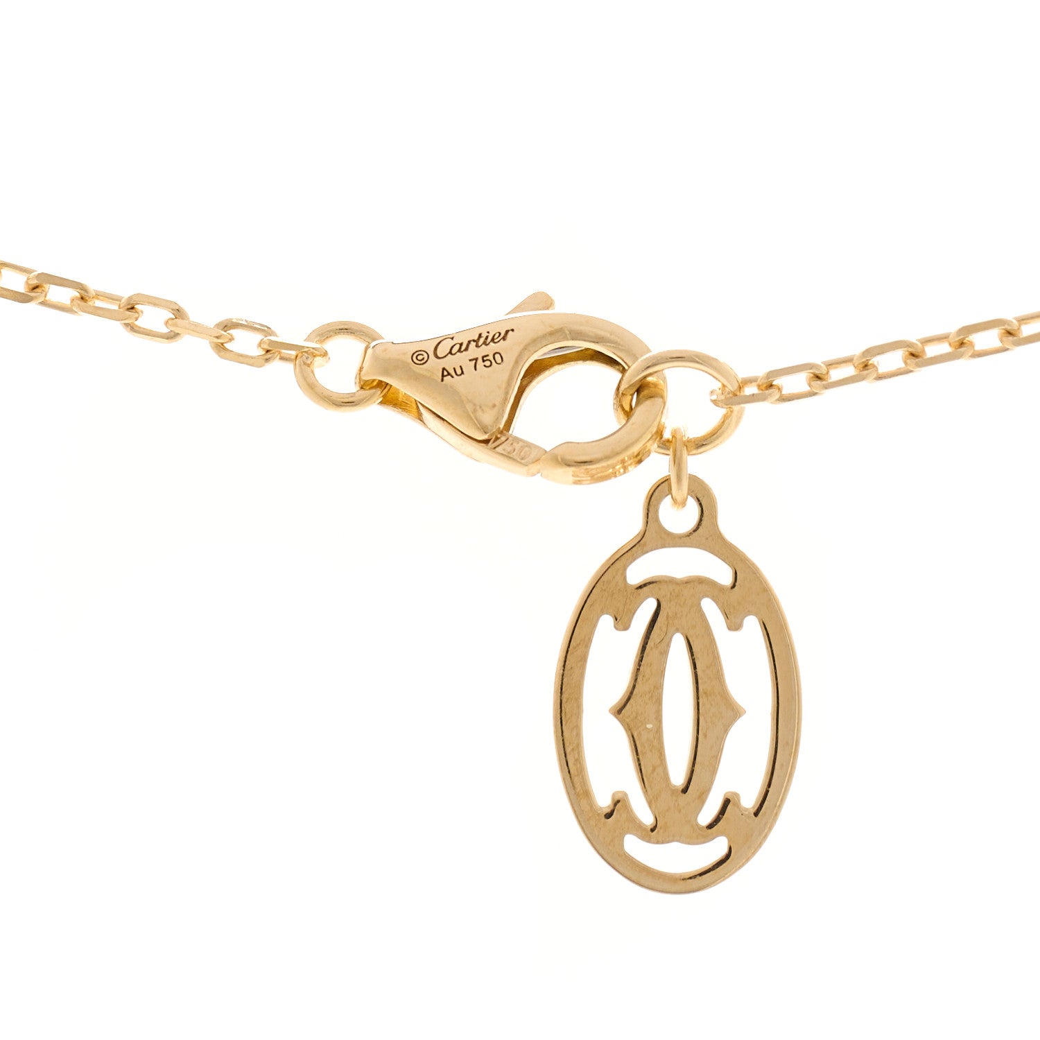 Cartier 18K Yellow Gold Diamond LM D'Amour Pendant Necklace 4 of 5