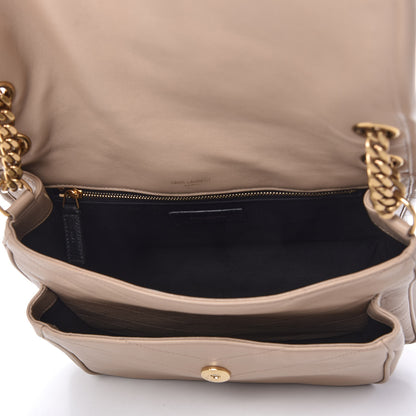 Saint Laurent Lambskin Matelasse Monogram Medium Niki Chain Satchel Dark Beige 5 of 10