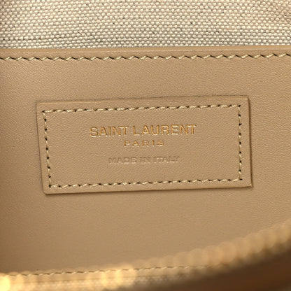 Saint Laurent Nubuck Suede Quilted Maxi Icare Shopping Tote Beige 8 of 12