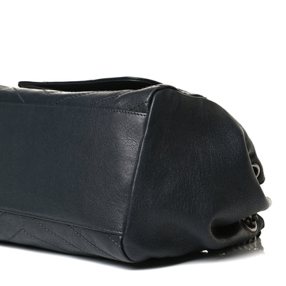 Saint Laurent Vintage Lambskin Chevron Monogram Medium Nolita Dark Smog 9 of 13