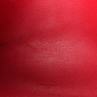 Burberry Grainy Calfskin Haymarket Check Medium Reversible Tote Red 22 of 23
