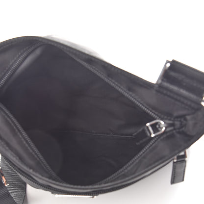 Prada Nylon Vela Flat Messenger Bag Black 5 of 8
