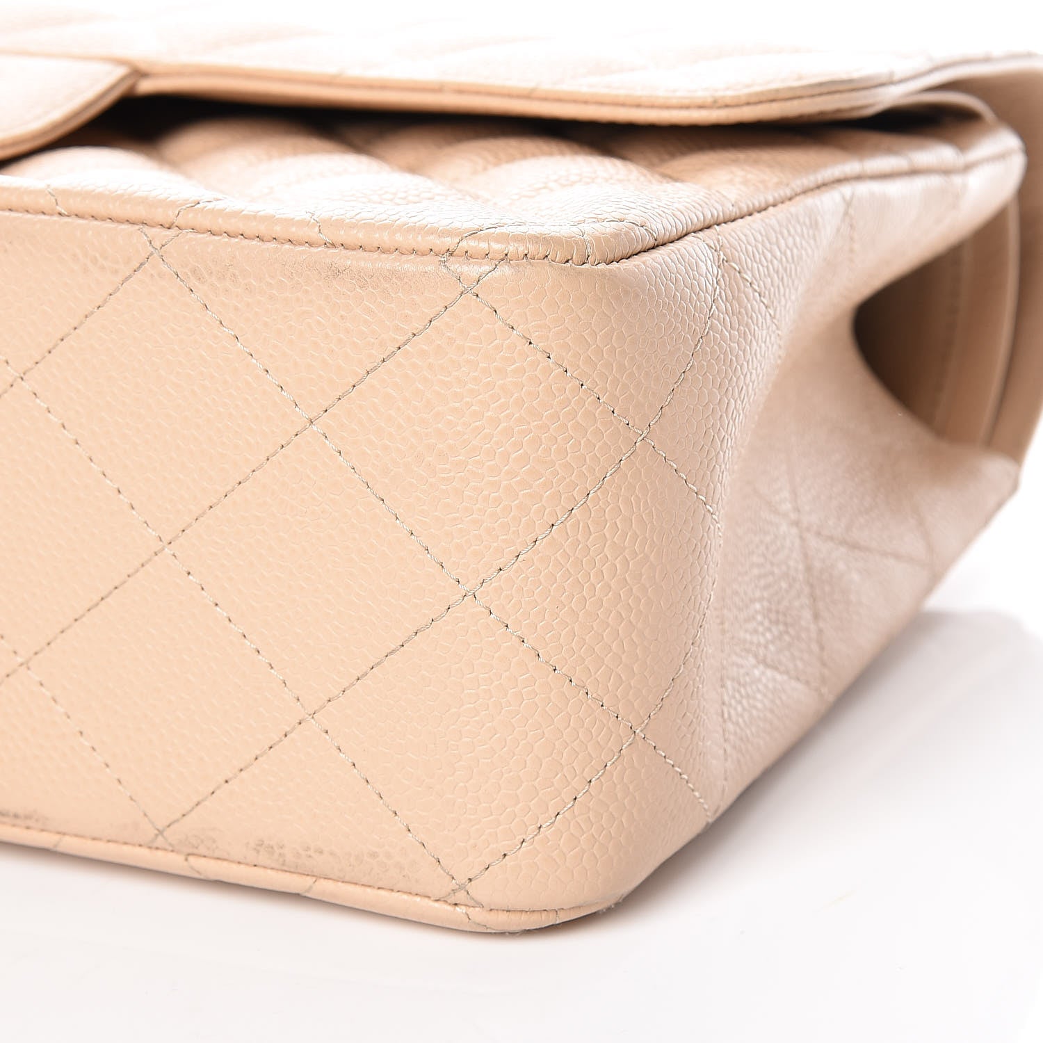 Chanel Caviar Quilted Jumbo Double Flap Beige Clair 10 of 18