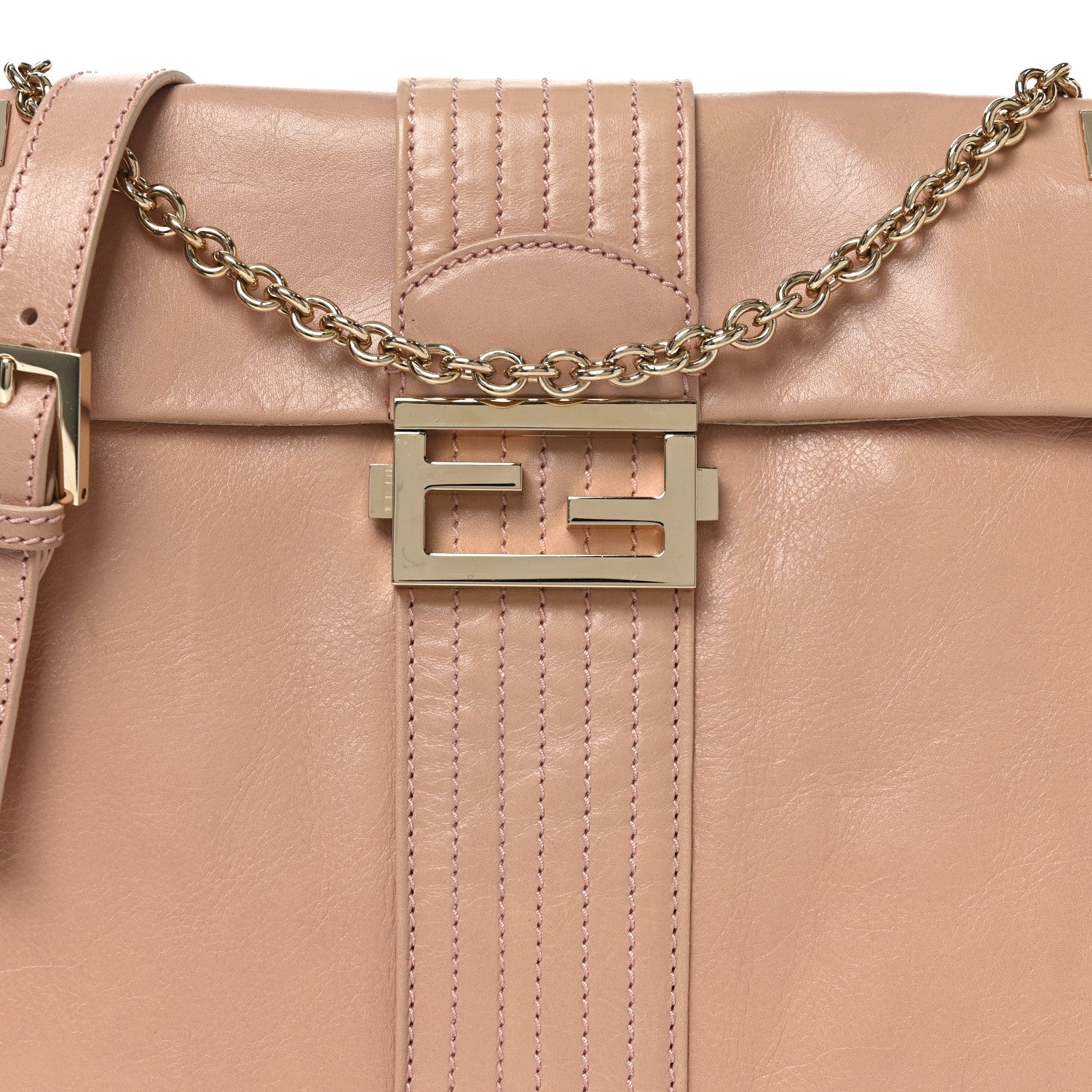Fendi Vitello Acqua Maxi Baguette Shoulder Bag Lilla 8 of 10