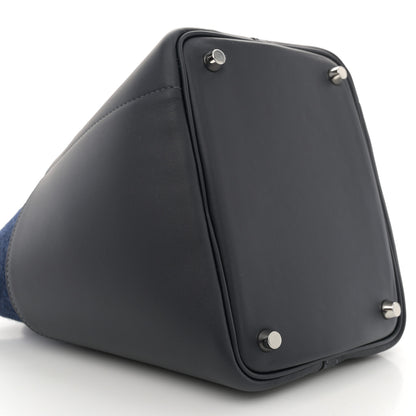 Hermes Wool Felt Swift Go Team Picotin Lock 18 Caban Bleu Nuit 9 of 11