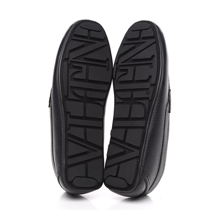 Valentino Garavani Calfskin Vlogo Loafers 42 Black 7 of 8