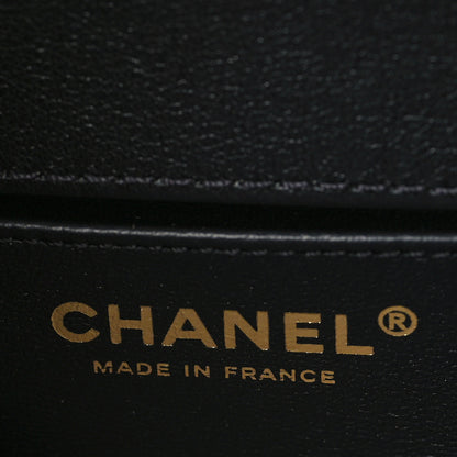 Chanel Lambskin Quilted Medium Top Handle Boy Flap Black 6 of 9