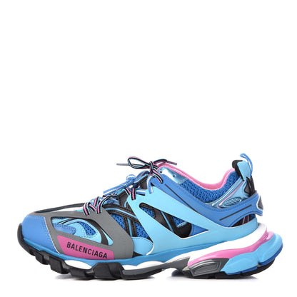 Balenciaga Mesh Nylon Womens Track Sneakers 41 Blue Black 1 of 7