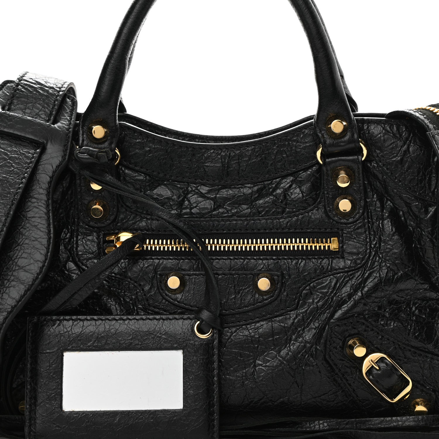 Balenciaga Agneau Classic Gold Hardware Mini City Black 7 of 7