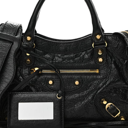 Balenciaga Agneau Classic Gold Hardware Mini City Black 7 of 7