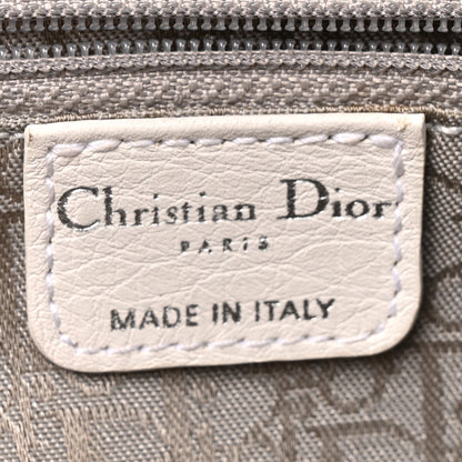 Christian Dior Pebbled Calfskin Braided Gaucho Double Saddle Flap Bag White 7 of 14