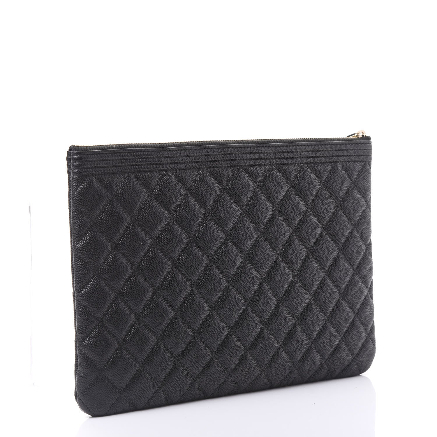 Chanel Caviar Quilted Medium Boy Cosmetic Case Black 2 of 10