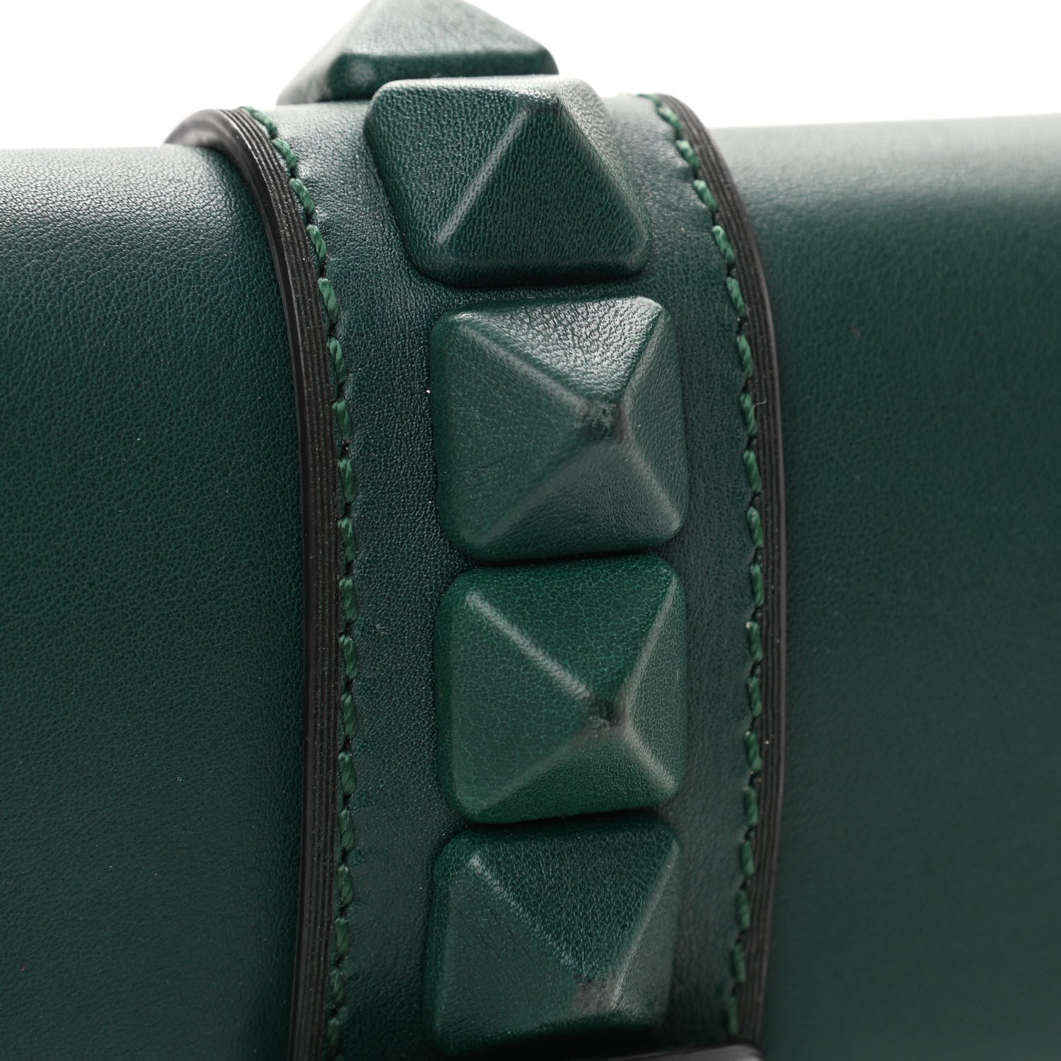 Valentino Garavani Vitello Small Glam Lock Rockstud Flap Light Emerald 10 of 12