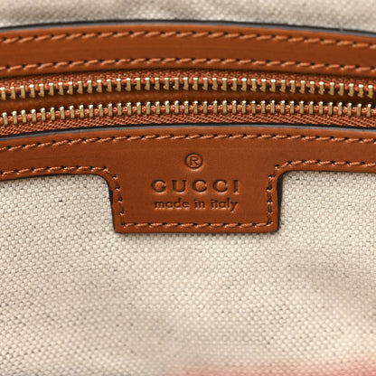 Gucci Canvas Calfskin Web Small Interlocking G Tote Bag Red Blue 6 of 10