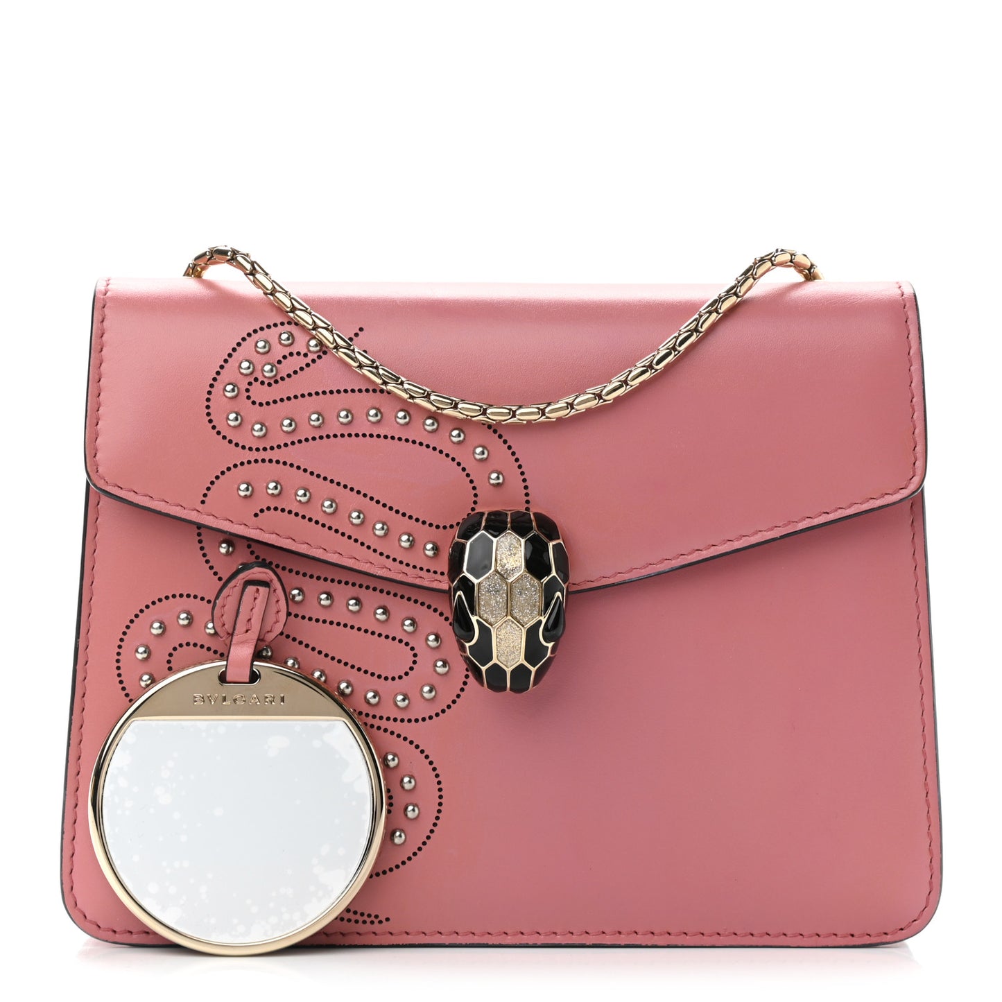 Nappa Embellished Serpenti Forever Crossbody Pink