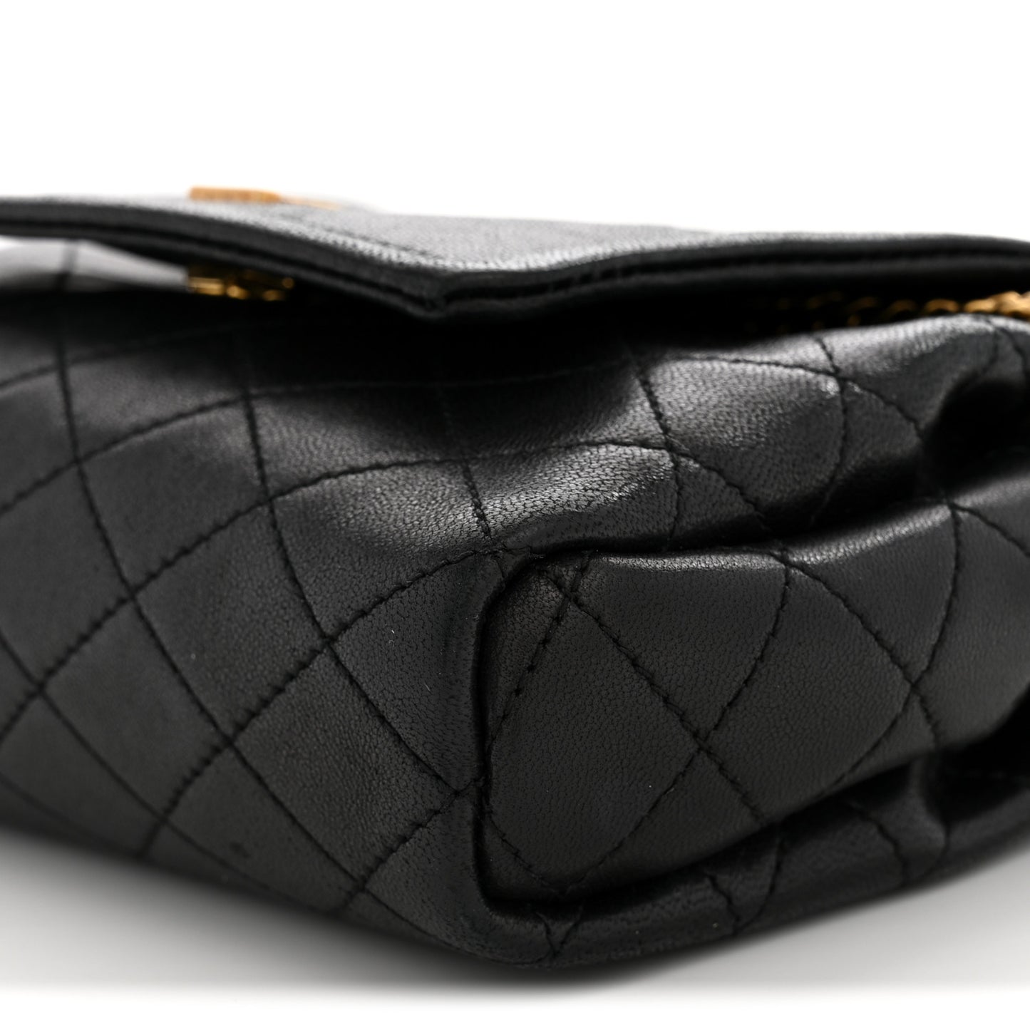 Lambskin Quilted Monogram Mini Nolita Black